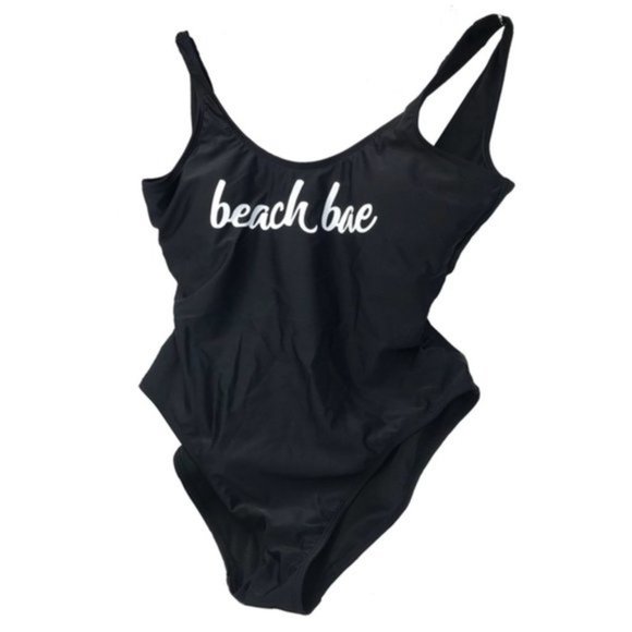 Black & White Beach Bae One Piece Size L NWOT - Picture 2 of 6